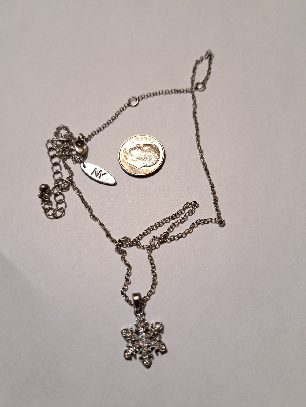Silver Snowflake Pendant Necklace - Women Jewelry
